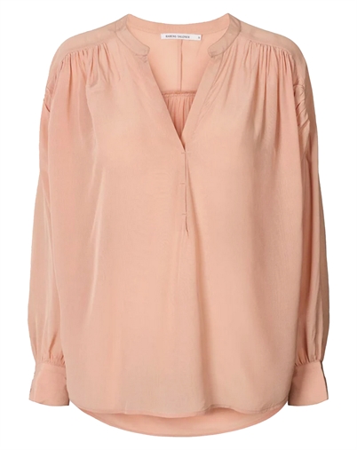 Rabens Saloner - Meg Sheer Lace Bluse - Blush
